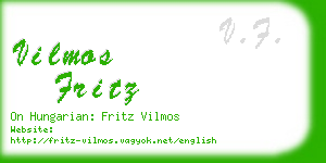 vilmos fritz business card